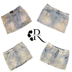 Y2K Cyber Girl Era Denim Mini Skirts RW-2596