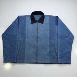 Aufgearbeitete Vintage Farbkasten Denimjacke