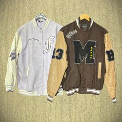 Baseball Wool and leather Jackets (FNC:17)