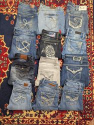 Y2K Mixed Jeans Flared/Bootcut/Straight/Slim