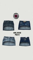 Y2K denim mini skirts WR-2535