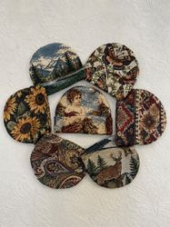 Upcycle Tapestry printed Beanie
