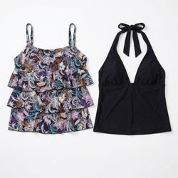 Women's Swimwear Tankini Tops- Printed, Layered & ..