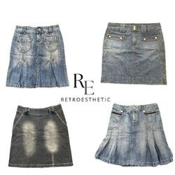 Y2K Paris Hilton Era Girl Denim MINI SKIRTS RE-380..