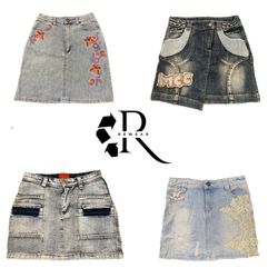 Y2K Paris Hilton Girl Denim Midi Skirt RW-2326