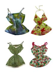 Y2K Pastel Green Cami Tops-ST-168