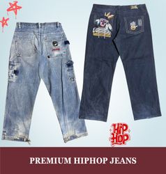 Branded Hip Hop Jeans including Fubu, Rocawear, Ec..