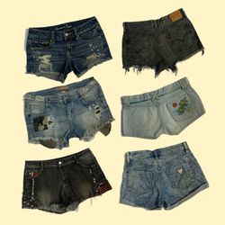 Denim Shorts Ft Hollister Guess