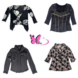 Blouses imprimées et en dentelle pour femmes (IB-0..