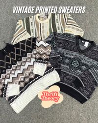 🔴Pulls vintage imprimés - (05/10)