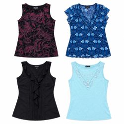 Y2K blusas transparentes 10 pcs a 1492