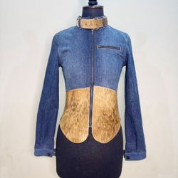 UPCYCLED  Y2K CALF LEATHER JACKET
