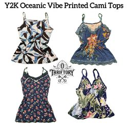 Y2K Oceanic Vibe Printed Cami Tops TY-156