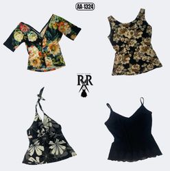 Y2k Black Rave Mix Tops (AA-1324)