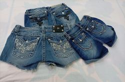 CR11296 Vintage Miss Me and Rock Revival Mini Deni..