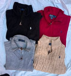Ralph Lauren 1/4 zip sweaters