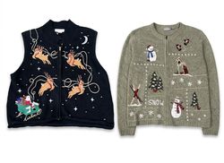 (FV-2603) Vintage Christmas Knitwear | Novelty Fai..