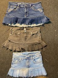 Upcycled Denim Mini Skirts — 0049