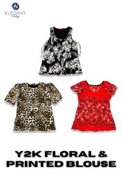 Y2K Printed Blouses