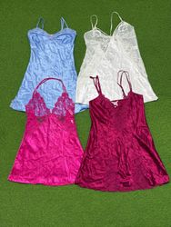 Yv1536 Slip Lace Trim Satin Camisoles Selection
