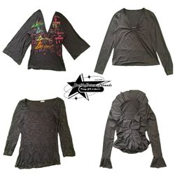 Y2k Nature Vibe Girl Full Sleeve Top B2F-247