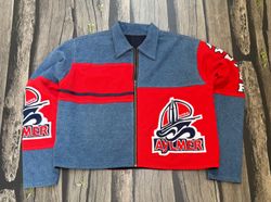 Upcycled Racing Inspired Denim Jacket