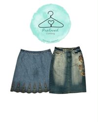 090926-17 denim skirts