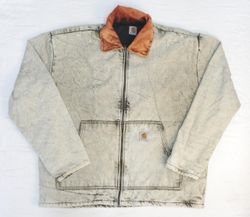 CR2224 UPCYCLED CARHARTT ACID-WASH CONTRAST COLLAR..