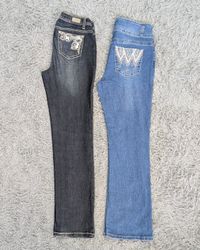 ***Y2K Embroidered Jeans – Trendy Retro Denim