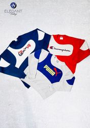 Upcycled Puma & Mix Branded Sweatshirt - EVR0441