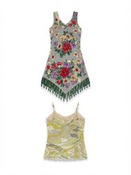 (FV-2059) Y2K Fairycore & Boho Floral Dresses Bund..