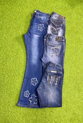 Y2K flare jeans (brand) lei,silver, etc. Id 677