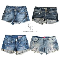 Y2K NYC IT GIRL DENIM SHORTS RE-3598