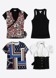 Y2K half sleeve tops 10 pcs