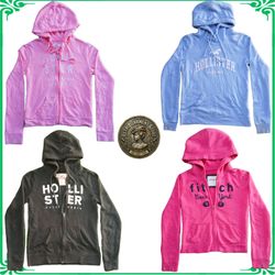 Hollister Abercrombie Y2K Vintage Zip Up Pullover ..
