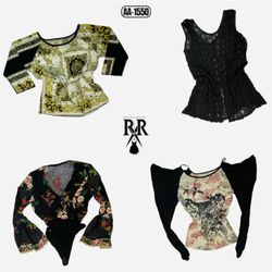 Y2K Black Gothic Mix Tops (AA-1550)