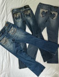 Y2K Embellish Bootcut Jeans B# 310