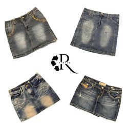 Y2K Unique Denim Mini Skirts RW-2609