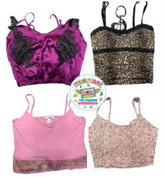 Vintage Y2K Cami & Crop Top Bundle – 12pcs | VR333