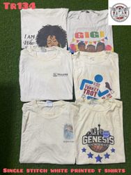 Single stitch white print Tshirt Tr 134