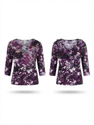 (FV-2453)90s Abstract Print & Floral Blouse Mix