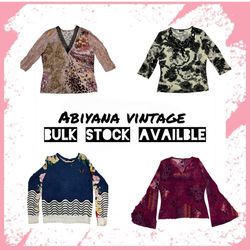 Y2K Desigual Style Tops Bundle - Long Sleeve Graph..