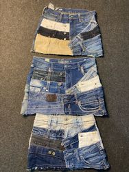 Upcycled Denim Mini Skirts — 0064