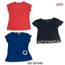 Blouses pour femmes à manches courtes (DS-10-545)