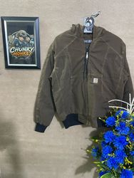 Upcycled Carhartt hooded jacket 🐒