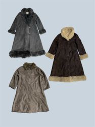 Afghan Coats with Faux Fur Trim (TM102)