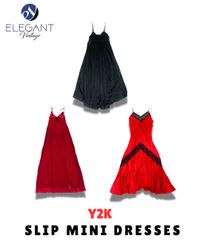 Y2K Slip Midi Dresses - EV1736
