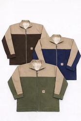 CR1091 Upcycled Two-Tone Utility Zip Jacket