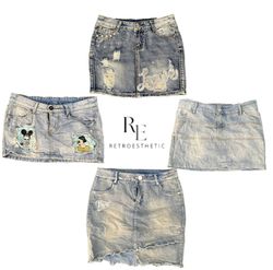 Y2K NYC IT GIRL DENIM MINI SKIRTS RE-3584
