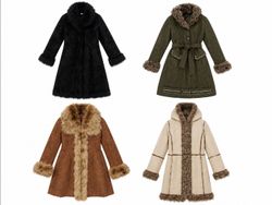 Faux Fur Trimmed Afghan Coats